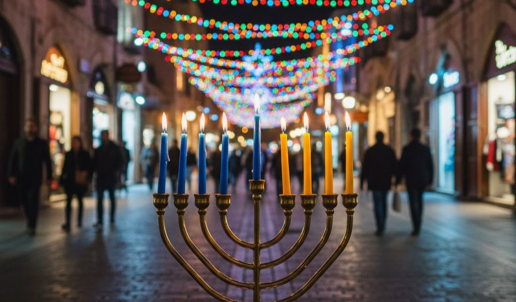 חבילת לינה+סיור חנוכיות בירושלים